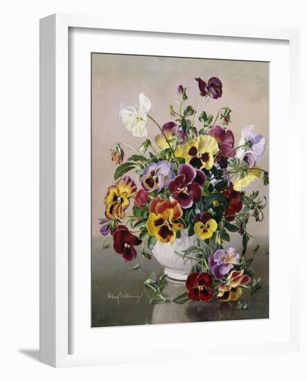 A Still Life with Pansies-Albert Williams-Framed Giclee Print