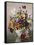 A Still Life with Pansies-Albert Williams-Framed Stretched Canvas