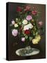 A Still Life with Roses in a Glass Vase-Otto Diderich Ottesen-Stretched Canvas