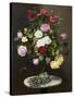 A Still Life with Roses in a Glass Vase-Otto Diderich Ottesen-Stretched Canvas