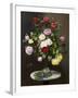 A Still Life with Roses in a Glass Vase-Otto Diderich Ottesen-Framed Giclee Print