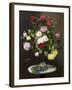 A Still Life with Roses in a Glass Vase-Otto Diderich Ottesen-Framed Giclee Print