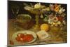 A Still Life with Strawberries on a Silver Plate, a Tazza with Sweetmeats, a Silver Gilt Bowl of…-Georg Flegel-Mounted Giclee Print