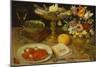 A Still Life with Strawberries on a Silver Plate, a Tazza with Sweetmeats, a Silver Gilt Bowl of…-Georg Flegel-Mounted Giclee Print