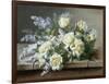 A Still Life with Yellow Roses-Raoul De Longpre-Framed Photographic Print