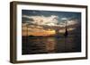 A Stilt Fisherman at Sunset-Alex Saberi-Framed Photographic Print