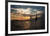 A Stilt Fisherman at Sunset-Alex Saberi-Framed Photographic Print