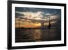 A Stilt Fisherman at Sunset-Alex Saberi-Framed Photographic Print