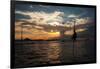 A Stilt Fisherman at Sunset-Alex Saberi-Framed Photographic Print