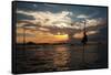 A Stilt Fisherman at Sunset-Alex Saberi-Framed Stretched Canvas
