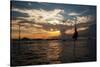 A Stilt Fisherman at Sunset-Alex Saberi-Stretched Canvas