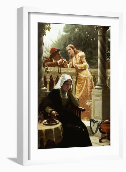 A Stolen Interview, 1888-Edmund Blair Leighton-Framed Giclee Print