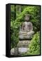 A Stone Buddha Statue in the Grounds of Ryoan-Ji Temple, Kyoto, Japan-Paul Dymond-Framed Stretched Canvas