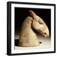 A Stone Horse Head, Han Dynasty, 3rd Century BC-null-Framed Giclee Print