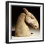 A Stone Horse Head, Han Dynasty, 3rd Century BC-null-Framed Giclee Print