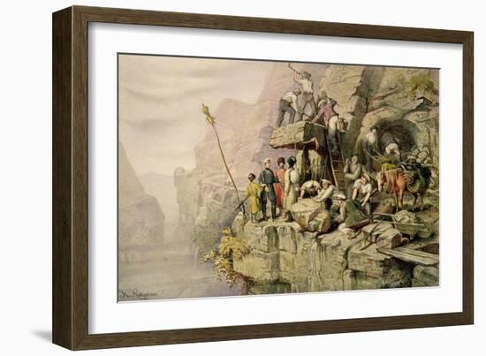 A Stone Quarry, 1833-H. Kretzschmer-Framed Giclee Print