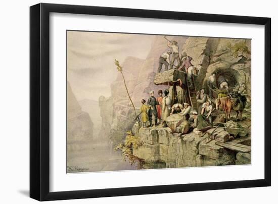 A Stone Quarry, 1833-H. Kretzschmer-Framed Giclee Print