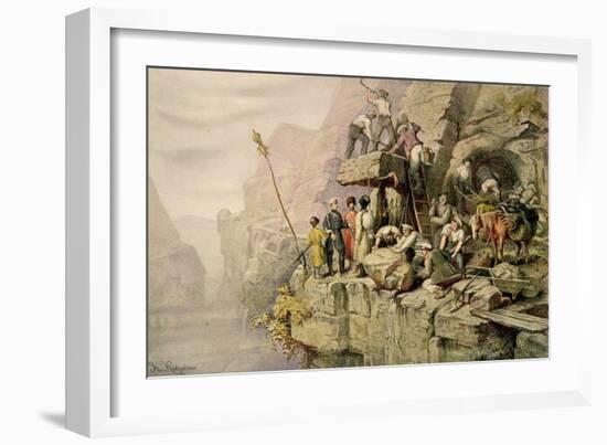 A Stone Quarry, 1833-H. Kretzschmer-Framed Giclee Print