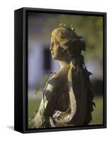 A Stone Statue in a Castle Garden-Hans-peter Siffert-Framed Stretched Canvas