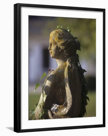 A Stone Statue in a Castle Garden-Hans-peter Siffert-Framed Photographic Print