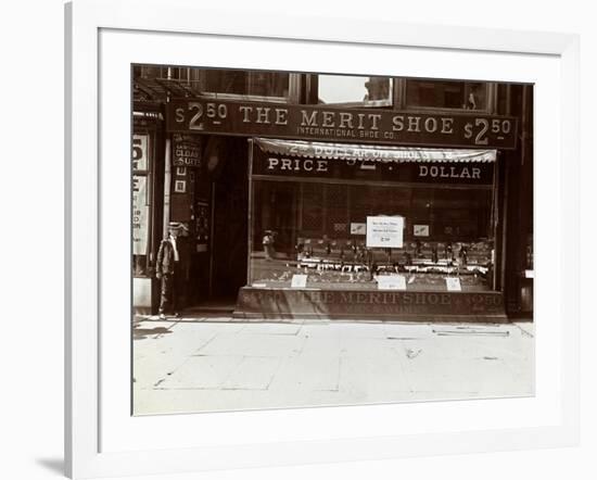 A Storefront of the International Shoe Co., New York, 1905-Byron Company-Framed Giclee Print