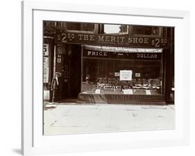 A Storefront of the International Shoe Co., New York, 1905-Byron Company-Framed Giclee Print