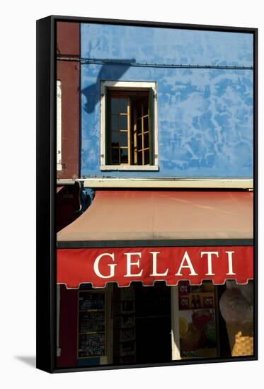 A Storefront on the Island of Burano, Venice, Italy-David Noyes-Framed Stretched Canvas