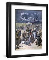 A Storm at Calais, France, 1893-Frederic Lix-Framed Giclee Print