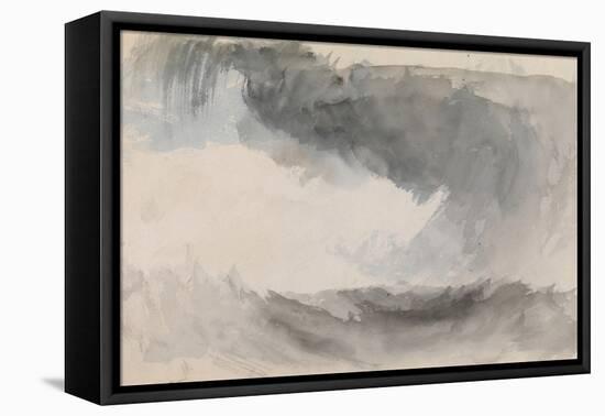 A Storm at Sea-J. M. W. Turner-Framed Stretched Canvas