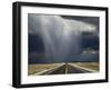 A Storm Crosses Highway 50, 'America's Loneliest Road'.-Jon Hicks-Framed Photographic Print