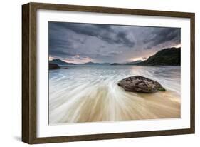 A Storm Gathers over Praia Do Alto Beach in Ubatuba, Brazil-Alex Saberi-Framed Photographic Print