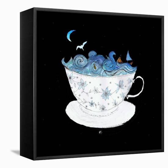 A Storm in a Teacup, 2020 (mixed media)-Nancy Moniz Charalambous-Framed Stretched Canvas