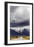 A Storm Moving In Over The Sierra Nevada And The Road To The Mt Whitney Portal-Ron Koeberer-Framed Photographic Print