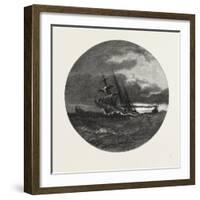 A Storm on Lake Erie, Canada, Nineteenth Century-null-Framed Giclee Print