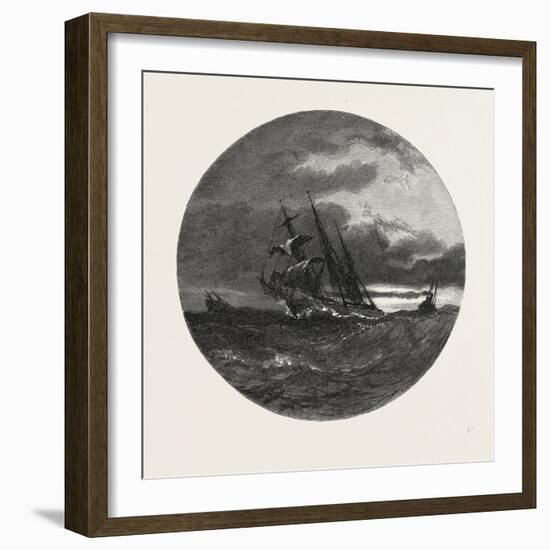 A Storm on Lake Erie, Canada, Nineteenth Century-null-Framed Giclee Print