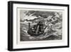 A Storm the Sea Anchor in Use, 1884-null-Framed Giclee Print