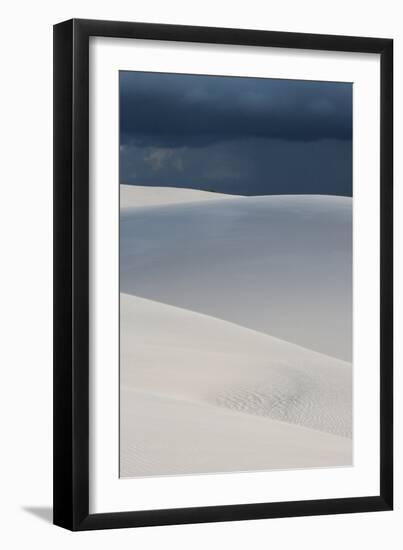 A Stormy Afternoon Sky Above Brazil's Lencois Maranhenses Sand Dunes-Alex Saberi-Framed Photographic Print