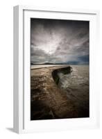 A Stormy Day on the Cobb at Lyme Regis in Dorset, England UK-Tracey Whitefoot-Framed Photographic Print