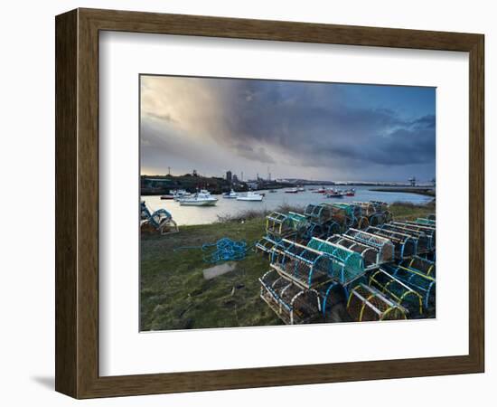 A Stormy Morning at Paddy's Hole, Cleveland, England, United Kingdom, Europe-Jon Gibbs-Framed Photographic Print