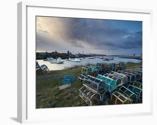 A Stormy Morning at Paddy's Hole, Cleveland, England, United Kingdom, Europe-Jon Gibbs-Framed Photographic Print