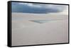 A Stormy Sky Above Brazil's Lencois Maranhenses Sand Dunes and Lagoons-Alex Saberi-Framed Stretched Canvas