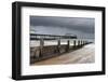 A stormy sky over the beach and pier at Cromer, Norfolk, England, United Kingdom, Europe-Jon Gibbs-Framed Photographic Print
