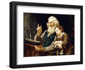 A Story of the Sea, 1883-John George Brown-Framed Giclee Print