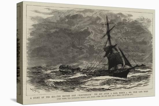 A Story of the Sea, the British Ship Northbrook the Day after a Gale, 4 March 1885, Near Cape Horn-William Lionel Wyllie-Stretched Canvas