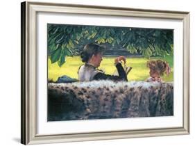 A Story Read-James Tissot-Framed Art Print