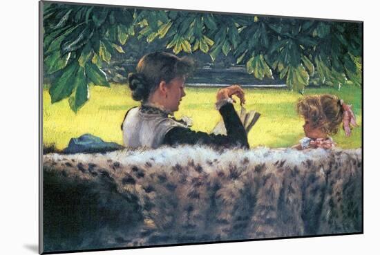 A Story Read-James Tissot-Mounted Premium Giclee Print