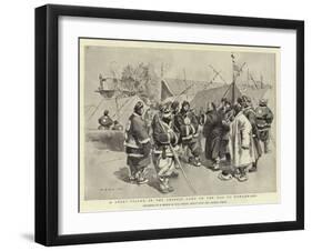 A Story-Teller in the Chinese Camp on the Way to Newchwang-Charles Edwin Fripp-Framed Giclee Print