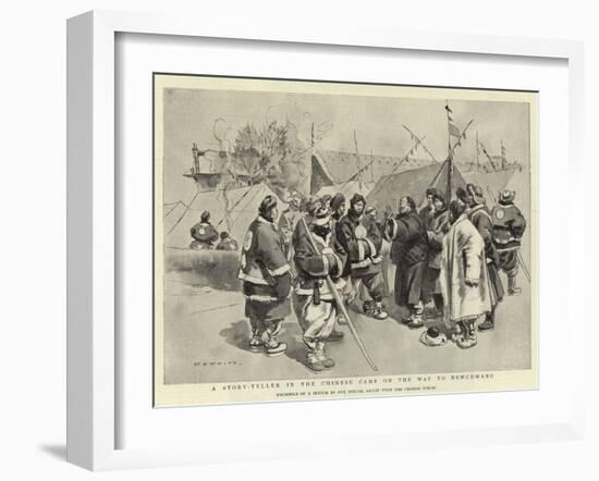 A Story-Teller in the Chinese Camp on the Way to Newchwang-Charles Edwin Fripp-Framed Giclee Print