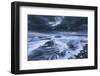 A stranded ice flow on Jokulsarlon black beach, Iclrand-ClickAlps-Framed Photographic Print