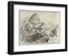 A Strange Defensive Alliance, Baboons and Man Against the Lion-null-Framed Giclee Print